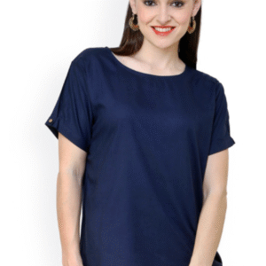 Women Navy Solid Top
