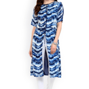 Blue Printed Midi Top